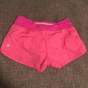 Lululemon Hot Pink Speed Shorts 4